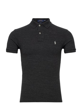 Polo Ralph Lauren Slim Fit Mesh Polo Shirt - Grey - XS