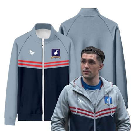 Ted Lasso Säsong 2 Fotbollströja Vintermode Herr/Dam AFC Richmond Cosplay Harajuku Cardigan Ståkrage Dragkedja Jacka