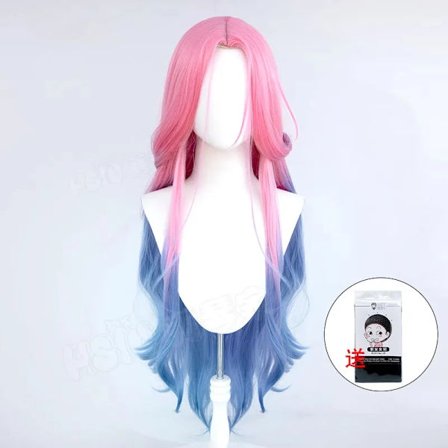 Mizi Cosplay Kostym Peruk Maskeraddräkt Halloween Fest Rollspel Prestandakläder Blå Sammet Outfit Anime Cosplay Försäljning