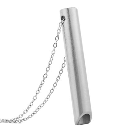 Angstdempende halskjede - Pustehalskjede - Skiftkjede for angst, stress og panikkanfall - Stålgrå