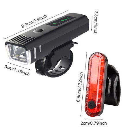 Sykkellyssett, USB-ladbart supersterkt LED vanntett frontlys