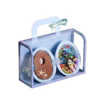 Bästa rabatt-kreativa DIY minihus mikro valnöt värld barn kreativa handgjorda DIY stuga modell - djungelrörelse