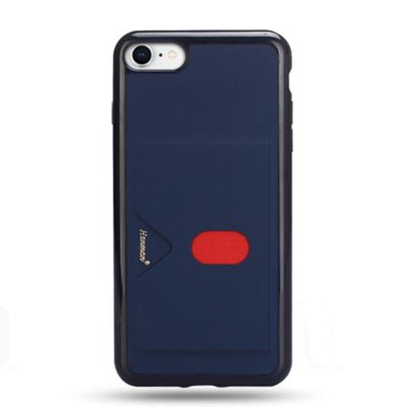 iPhone 8 - Tyylikäs käytännöllinen kansi korttipaikalla (HANMAN) Blå