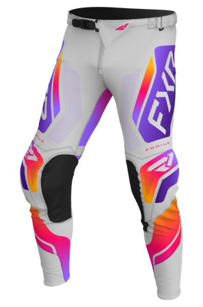 Motokrosové Kalhoty FXR Podium Relay 26 Tmavá Šedá/Fialová/Tang 36