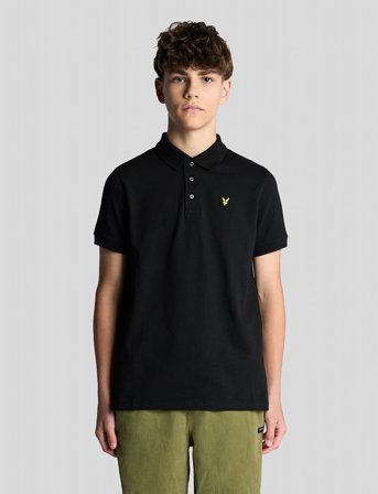 Lyle & Scott Plain Polo Shirt - Black - 128-134