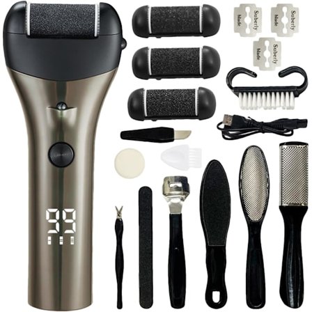 Elektrisk Fod Grinder - Elektrisk Fod Hårdhudsfjerner | 3-Hastigheds Elektrisk Fodfil | Fod Sander Fodfil | Profes