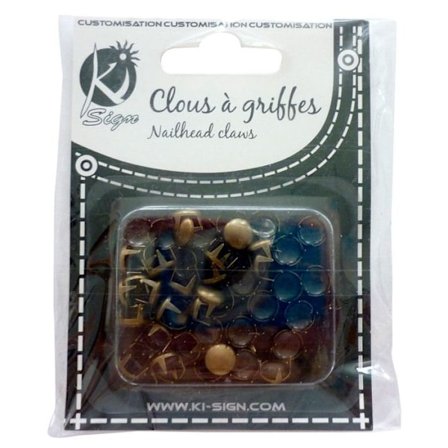 Klotskruv med klor Rund ø6mm Antik Brons 80 stycken