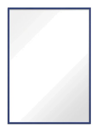 Poster & Frame Blue Wood Mirror - Blue - 30X40CM