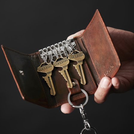 Montreal Tan RFID Leather Key Holder for Men - Wallets