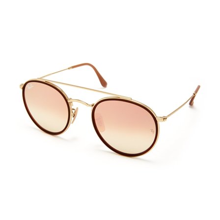 Ray-Ban Round Double Bridge -Aurinkolasit - Brown Round - Ray-Ban RB3647N 001/7O 5122