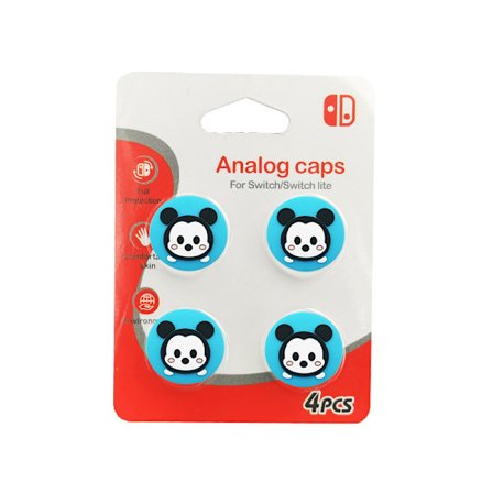 4 stk. søde tommelfingergrebshætter til Nintendo Switch / Lite / OLED, Joy-Stick-knap-stick-cover analog ergonomisk hætte til NS-controller Joy-Cons(