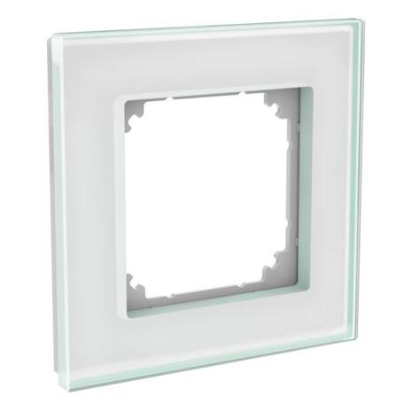 Schneider Electric WDE004035 Kombinasjonsramme glass, solid, hvit 1 rom, Strømbrytere & vegguttak