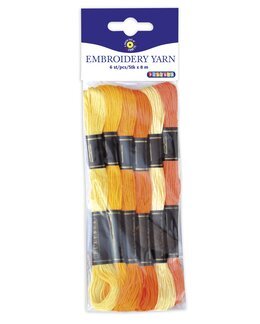 Garn orange sorteret 6 d - Playbox