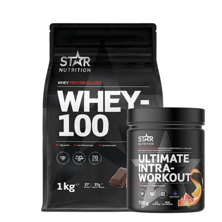 Whey-100 Vassleprotein 1 kg + Ultimate Intra Workout 720 g