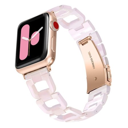 Apple Watch (45 mm) elegant klockarmband i harts - Ljusrosa