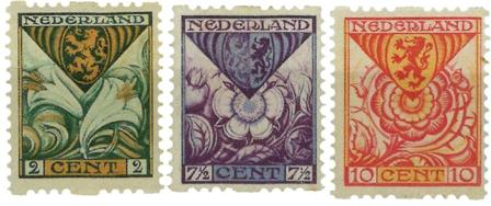 Holland 1925 - Roltandingzegels NVPH R71-R73 - Ubrugt