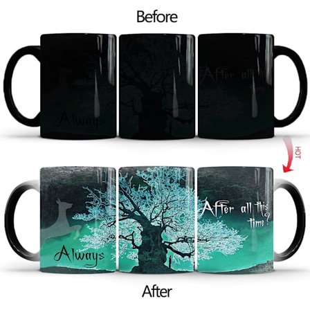 Wekity Harry Potter Färgförändrande Mugg Keramisk Kaffe Mugg Födelsedagspresent, 301-400ml