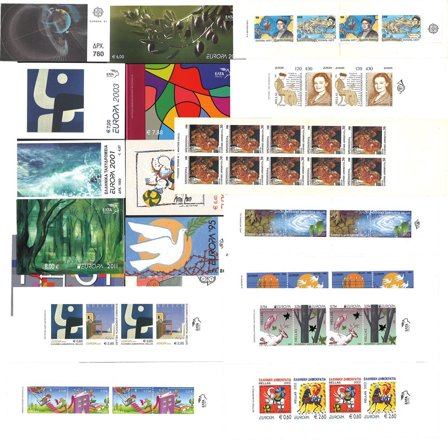 Grækenland - 10 frimærkehæfter og hæftesammentryk 1984-2013 - Postfrisk