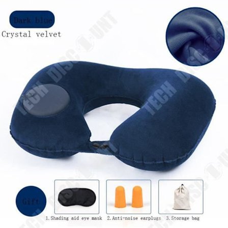 TD Uppblåsbar Resekudde, Komfortkit för Flygplan Nacksmärta Nackstöd Ögontillbehör