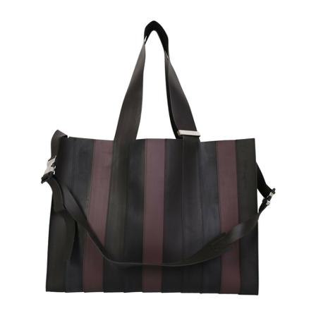Sunnei, striped shopper bag Zwart, Dames, Maat:ONE Size,print