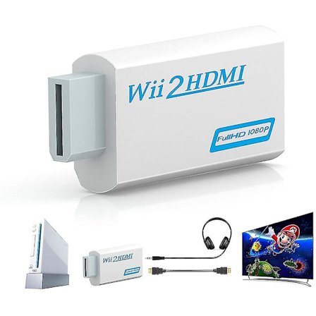 Wii till HDMI-adapter, Wii till HDMI-omvandlare kontakt stöder alla Wii-visningslägen