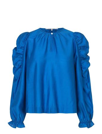 Masma Blouse Bluse Langermet Blå Second Female