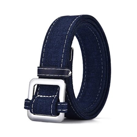 Denim Canvas Belte Legering Ikke-porøs spenne Midjebånd MØRKEBLÅT