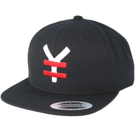 Yapan - Svart snapback Keps - Yen Red/White/Black Snapback @ Hatstore