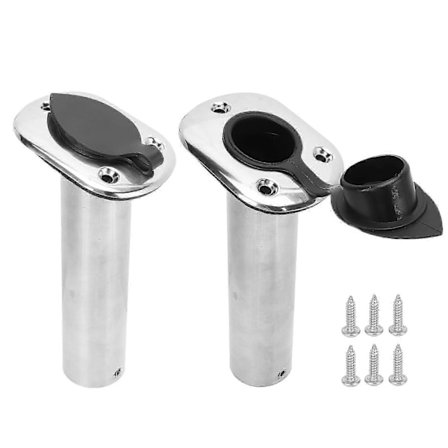 1 par 316 rustfrit stål stangholder kraftig 15 graders fiskestangholder til yacht