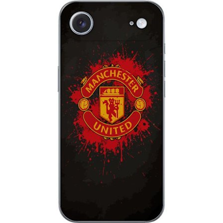 Kompatibelt Mobildeksel til Apple Apple iPhone 17 Air Manchester United logo i rød og gul farge med røff sportslig bakgrunn