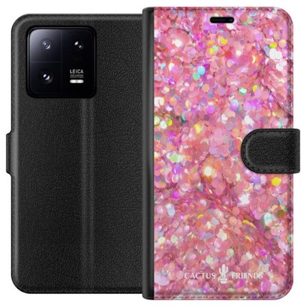 Yhteensopiva Lompakkokotelo Xiaomi Xiaomi 13 Pro Cactus and Friends – PinkGlitter