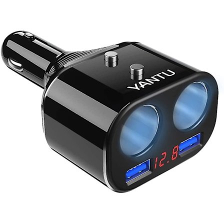 Cigarette Lighter Adapter, 12v/24v 3-socket Power Cigarette Lighter Splitter With Dual Usb Ports Multifunction Car Charger Adapter Independent On/off