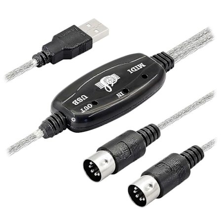 Usb Midi Kabel Adapter, Usb Type A Han Til Midi Din 5 Pin Ind-ud Kabel Interface Med Led Indikator c