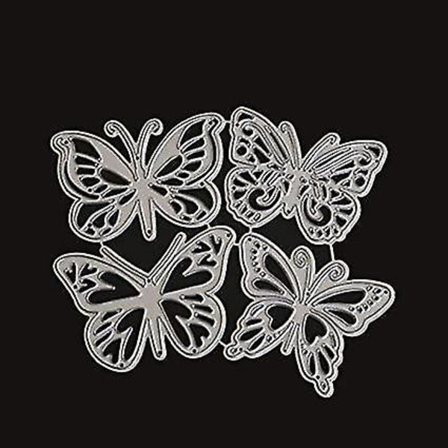 Stempel- og udskæringsdør med sommerfugl-mønster til DIY-scrapbooking