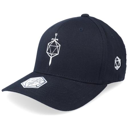 Critiql Hit - Musta flexfit Lippis - Sword D20 Dice Black Flexfit @ Hatstore