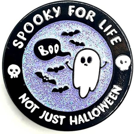 Läskigt För Livet Inte Bara Halloween Söt Spöke Metall Emalj Boo Nål Badge