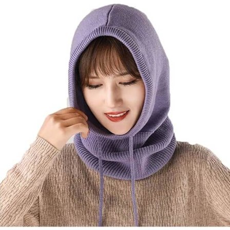 Dam Balaclava Huva Mössa Vinter Kashmirstickad Mössa Skidmask Skidmössa Utomhus