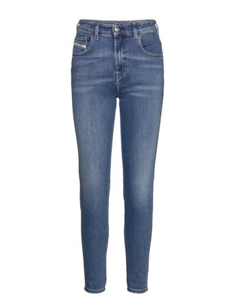 D-Slandy-High Trousers Slim Jeans Blå Diesel Women
