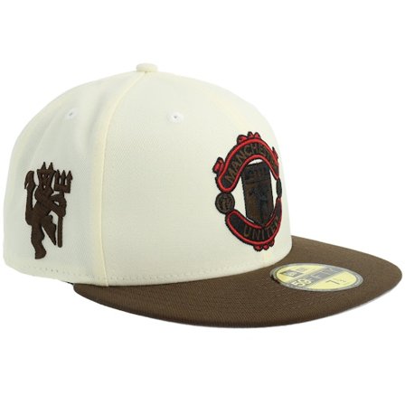 New Era - Beis fitted Gorra - "Hatstore Exclusive x Manchester United 59FIFTY Chrome/Brown Fitted " @ Hatstore