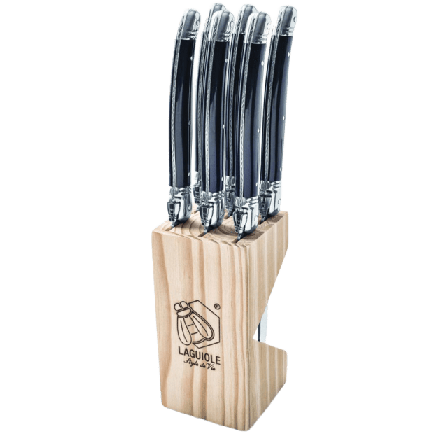 Style de Vie Grillknivar Laguiole Black SET 6 SdV Köksredskap Svart 11cm, Tjocklek blad 1,8mm