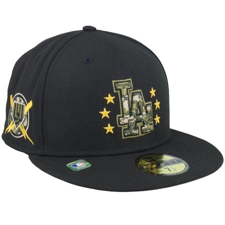New Era - MLB Black fitted Czapka Z Daszkiem - Los Angeles Dodgers Mlb24 Armed Forces Day 59FIFTY Black Fitted @ Hatstore