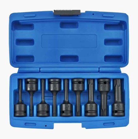 Krafthylssats 1/2" Torx 9 st.