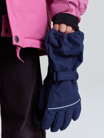 Wasserdichte wattierte Handschuhe - 3 - kinderbekleidung - blue - Polarn O. Pyret