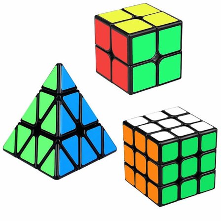 Speed Cube Sæt, Cube Bundle 2x2 3x3 Pyramide Magisk Puzzle Cube Legetøj Til Børn (3 Pak)