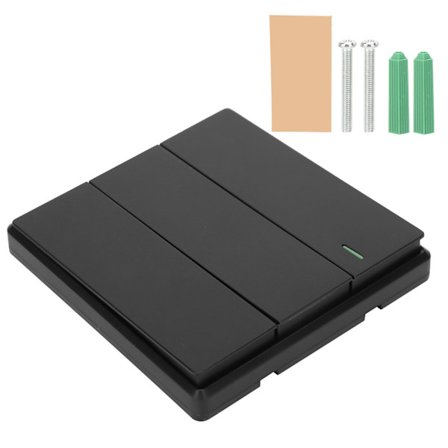 Trådløs fjernkontroll veggbryter 3-veis for LED-lys styring