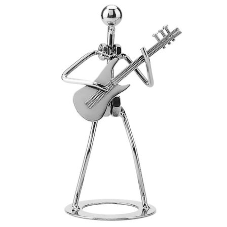 Musiker Gitarist Figur Jern Samleobjekt Ornament Gave