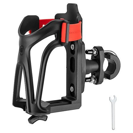 Sykkel vannflaskeholder motorsykkel koppholder, flaske størrelse justerbar for styre, ramme rød