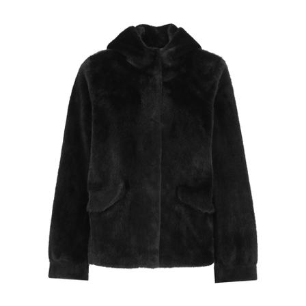 Betta Corradi Faux Fur & Shearling Jakke Sort, Dame