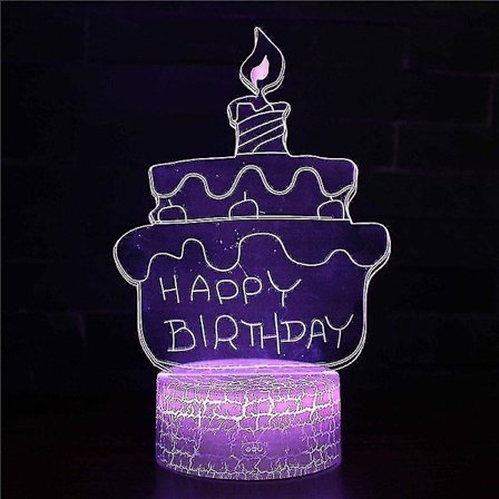 3D Illusion Lamp 7 Colors Optical Change Touch Light USB and Remote Control Art Deco Make A Romantic