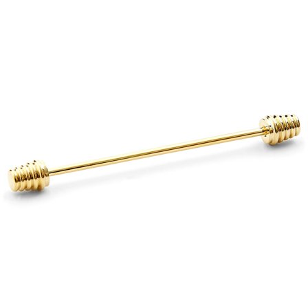 Gold-Tone Dumbbells Collar Bar for Men - Collar pins & bars